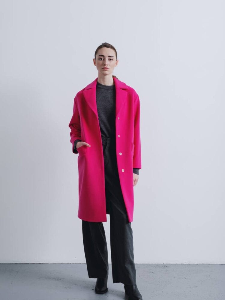 Gloria coat in raspberry color