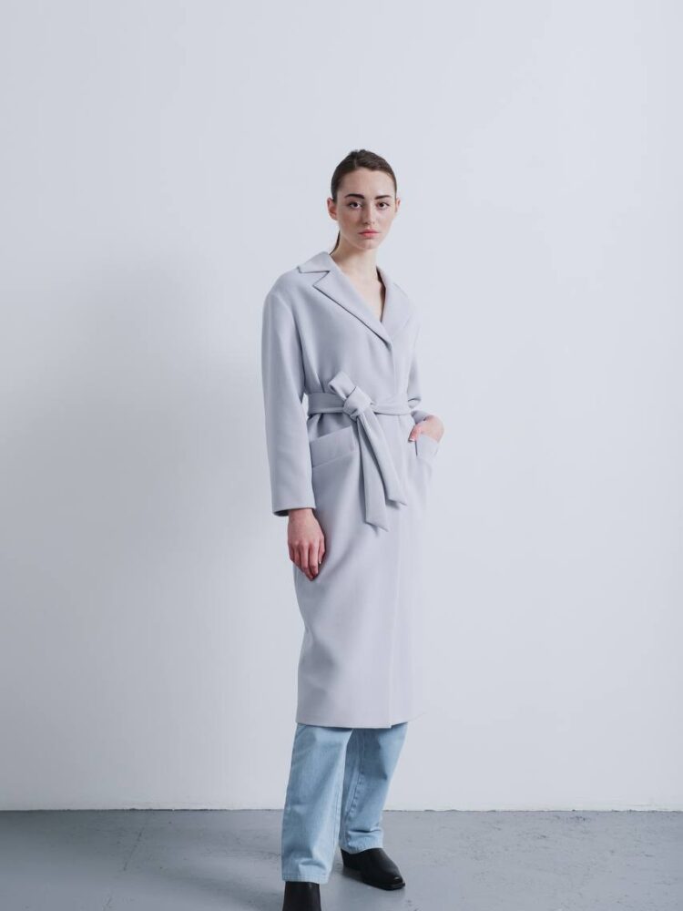 Henry coat in gray and blue