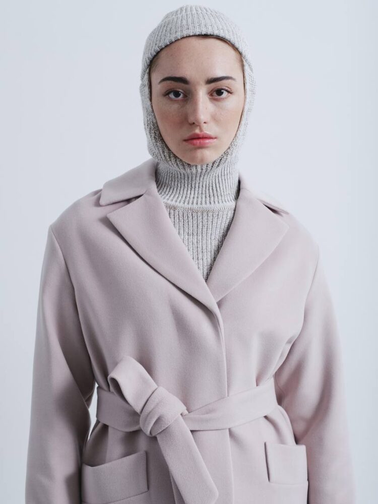 Henry coat in vanilla color