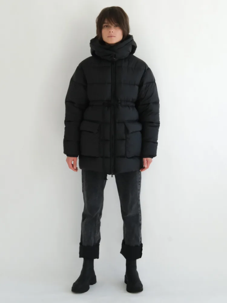 Пуховик Клауді чорного кольору
