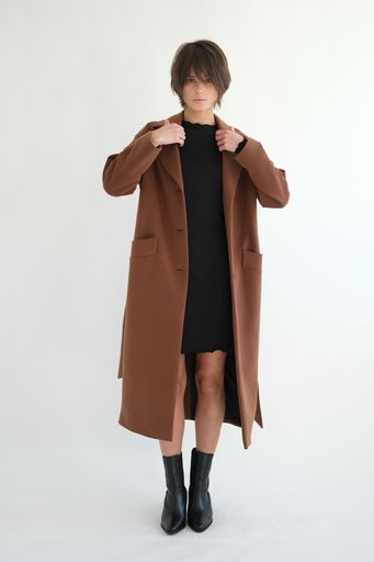 Henry coat in chocolate color