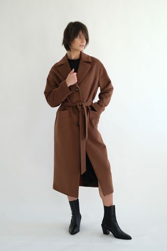 Henry coat in chocolate color