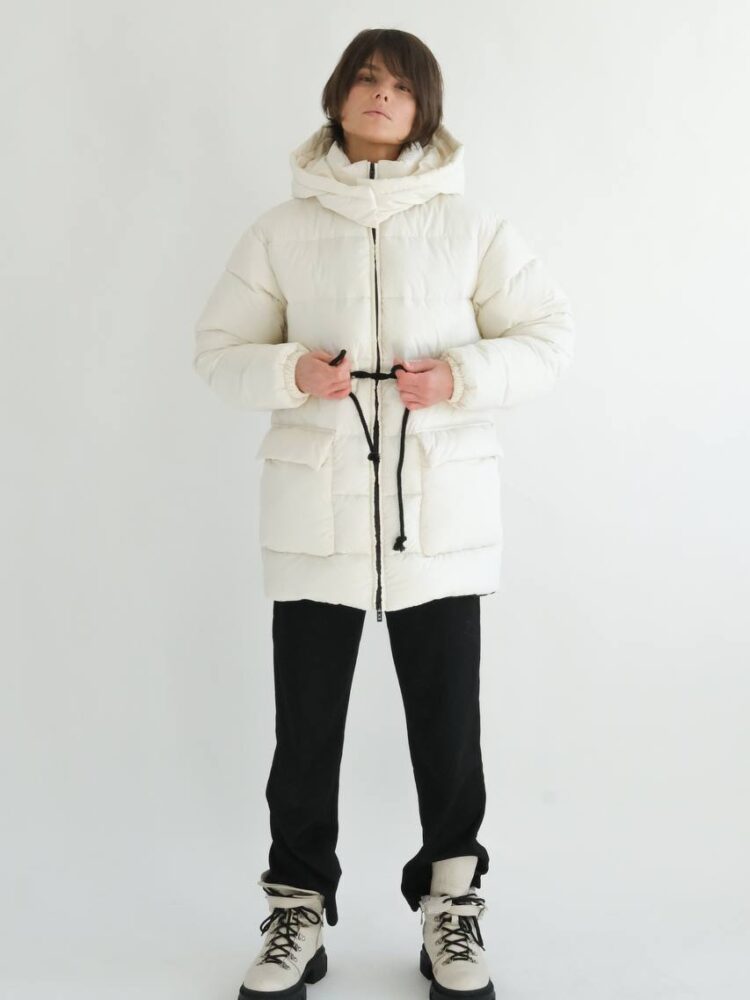Куртка-пуховик Клауді білого кольору