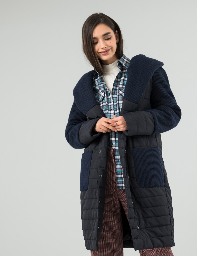 Пуховик Павла темно-синього кольору