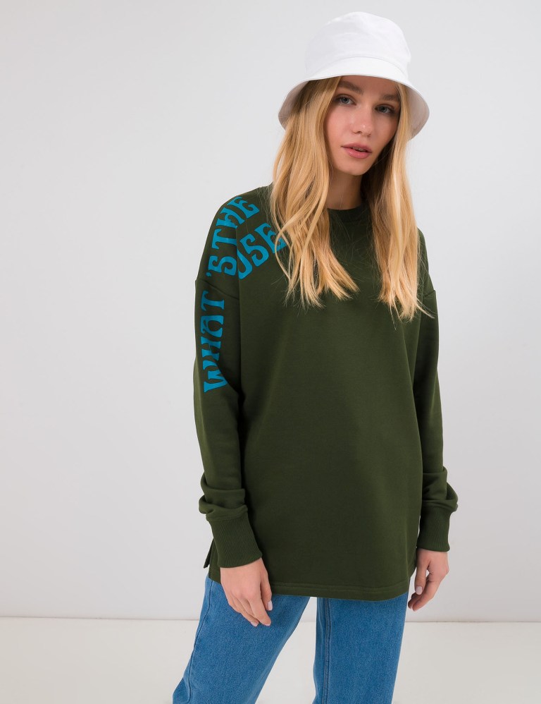 Світшот кольору хакі