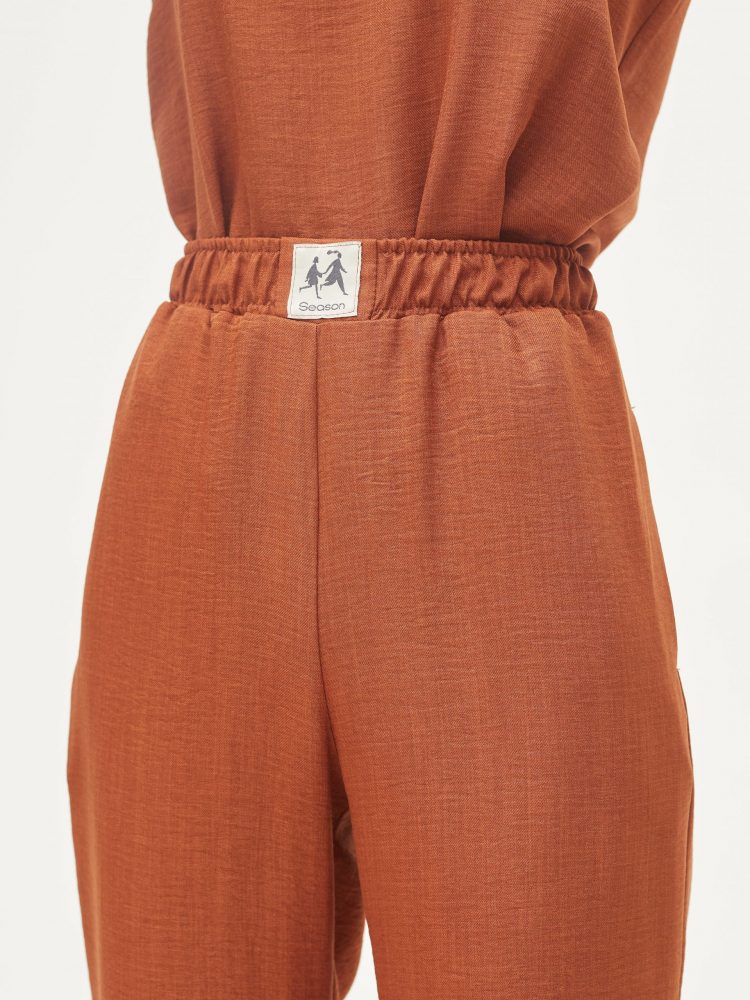 Штани Манго кольору кориця