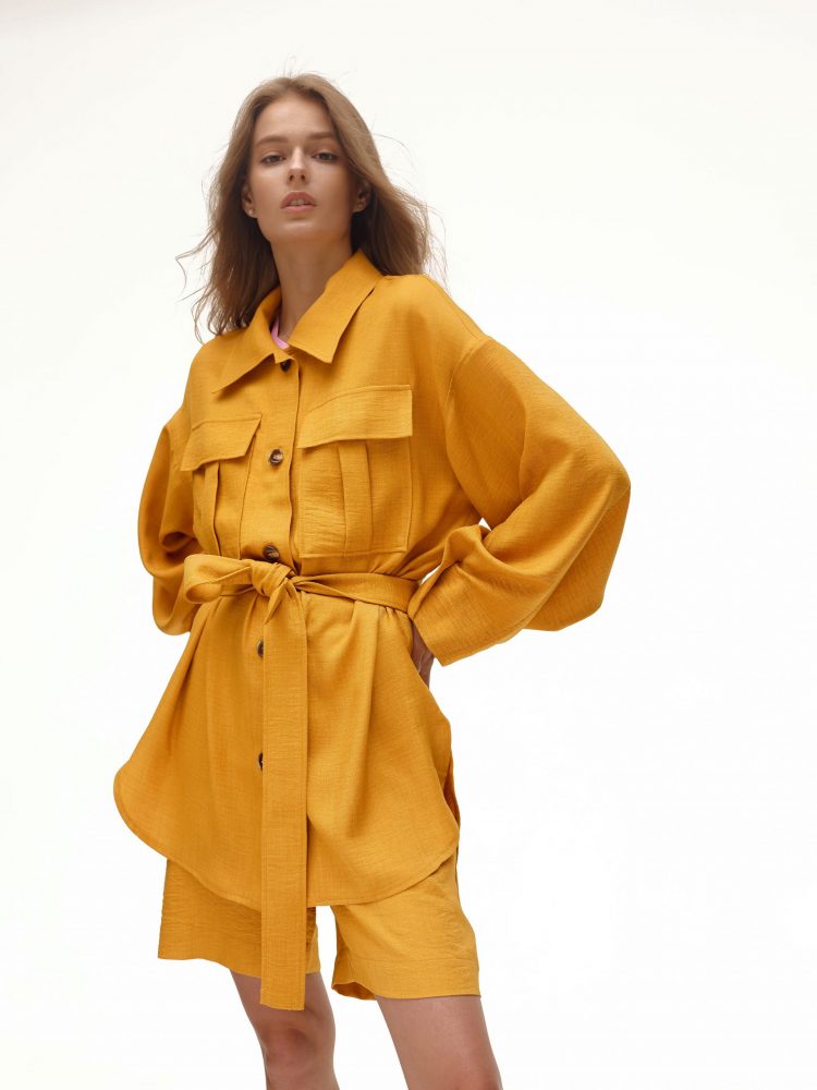 Сорочка Манго кольору гірчиця