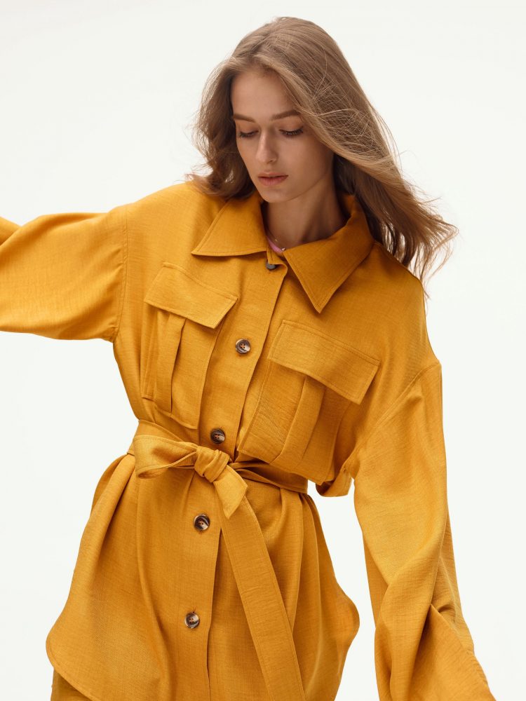 Сорочка Манго кольору гірчиця