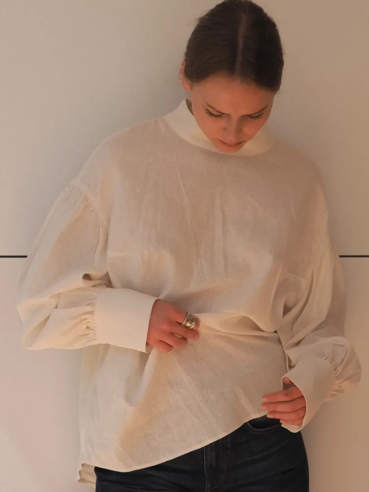 Блуза Евелін молочного кольору