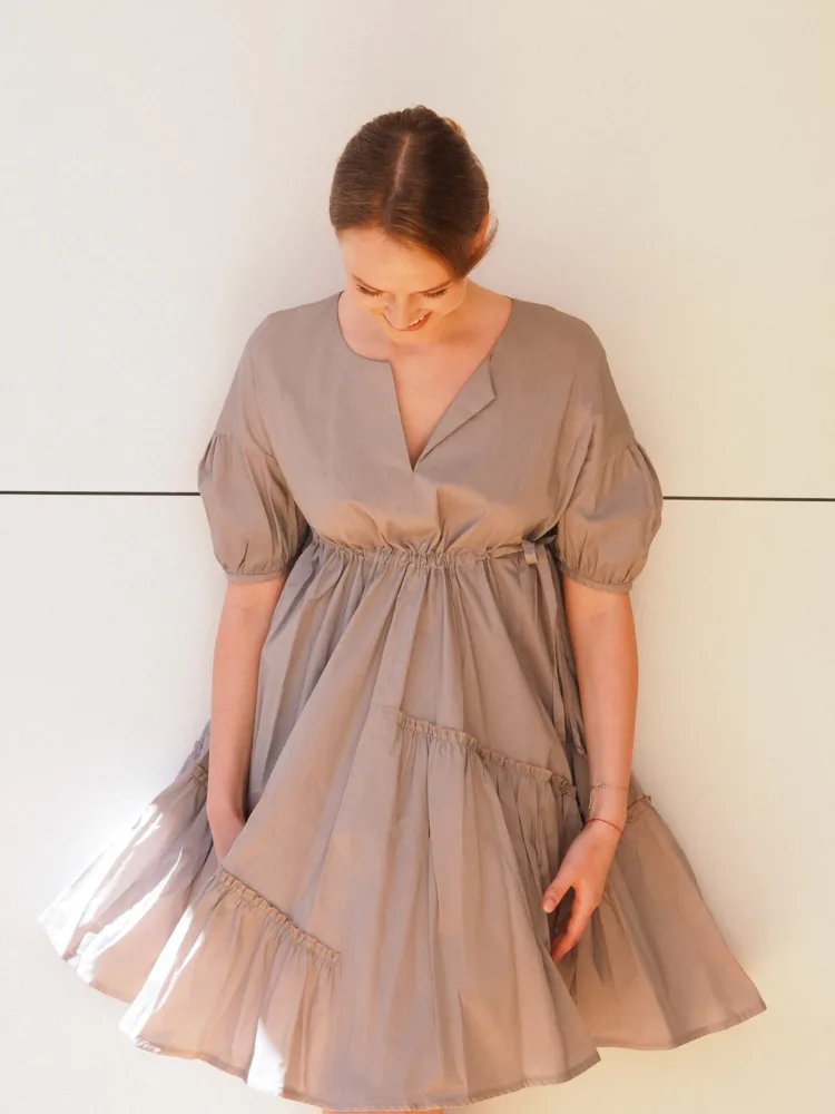 Felicia dress in mocha color