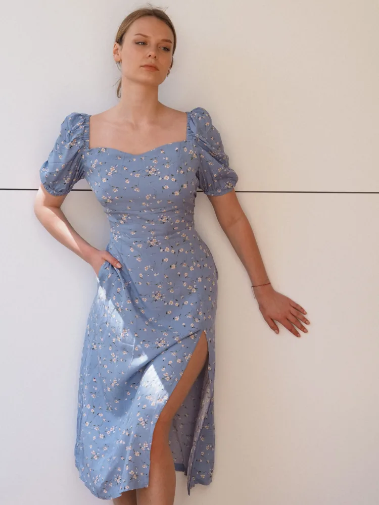 Dora dress in blue color