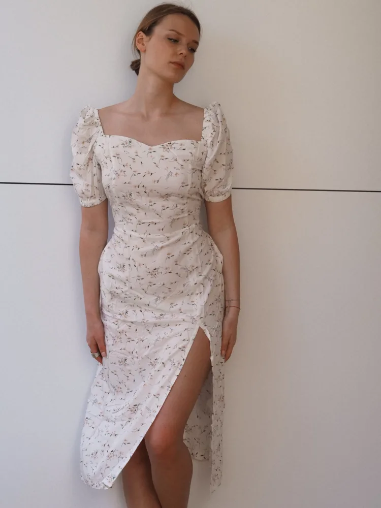 Dora dress in white color