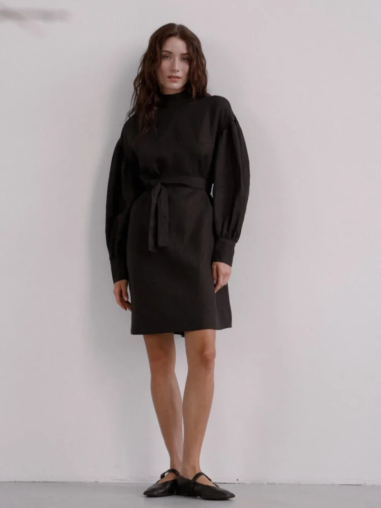 (Копія)(Копія)Aida dress in cream color made of linen