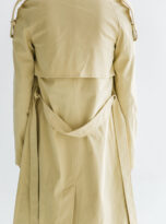 Milk-colored trench coat