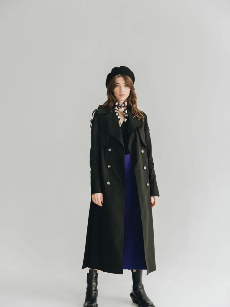 Black trench coat