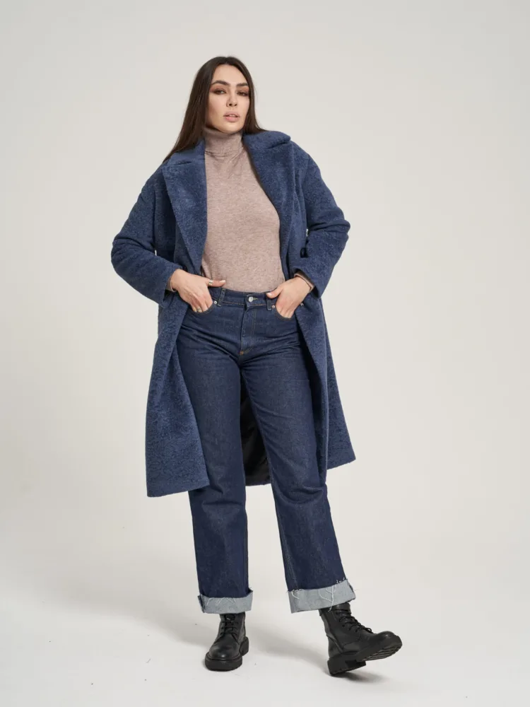 Denmark coat in denim color with insulation
