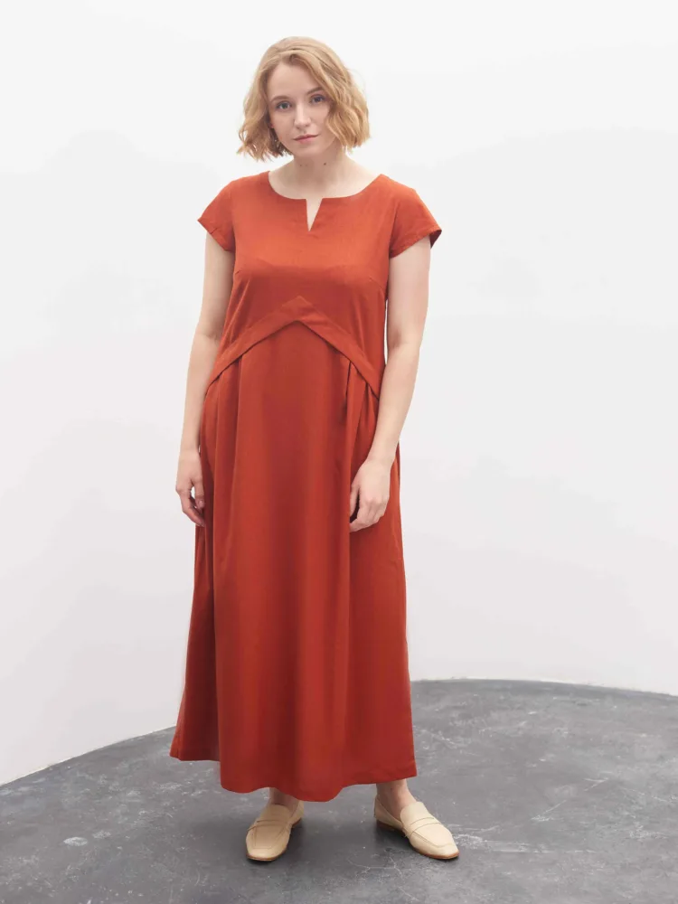 Juliet dress in terracotta color