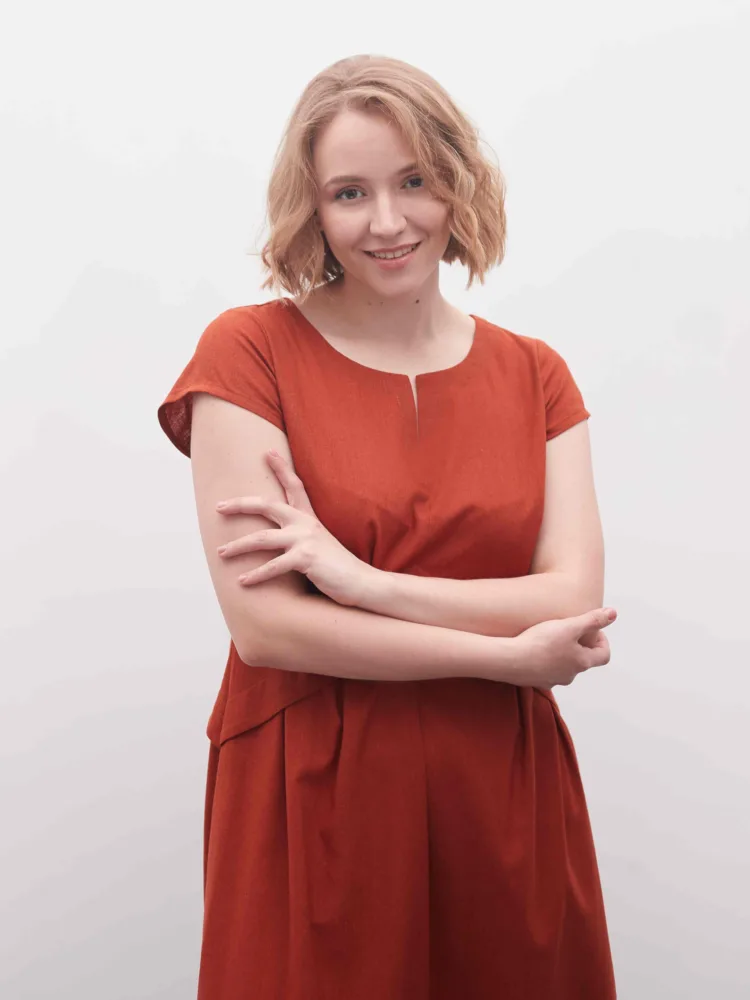 Juliet dress in terracotta color