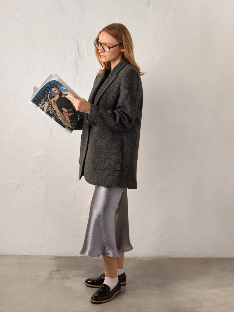 Lana skirt in silver color