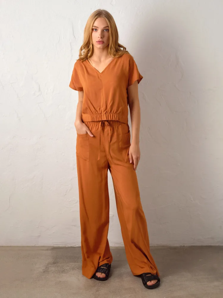 Belle terracotta color suit