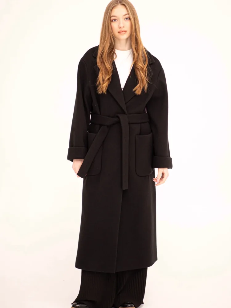 (Копія)(Копія)Gala coat in graphite color with insulation