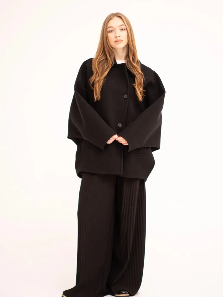 (Копія)(Копія)(Копія)(Копія)Gala coat in graphite color with insulation