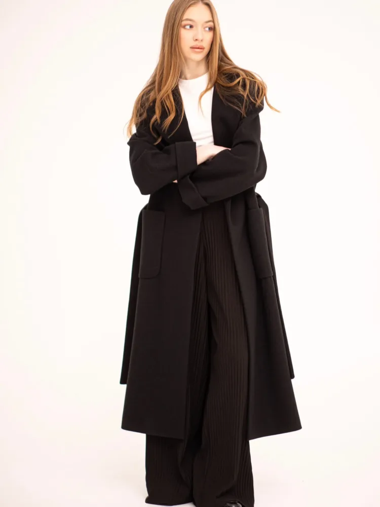 (Копія)(Копія)Gala coat in graphite color with insulation