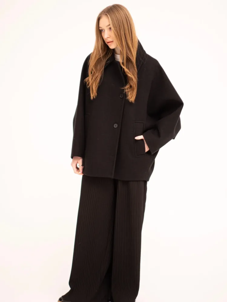 (Копія)(Копія)(Копія)(Копія)Gala coat in graphite color with insulation