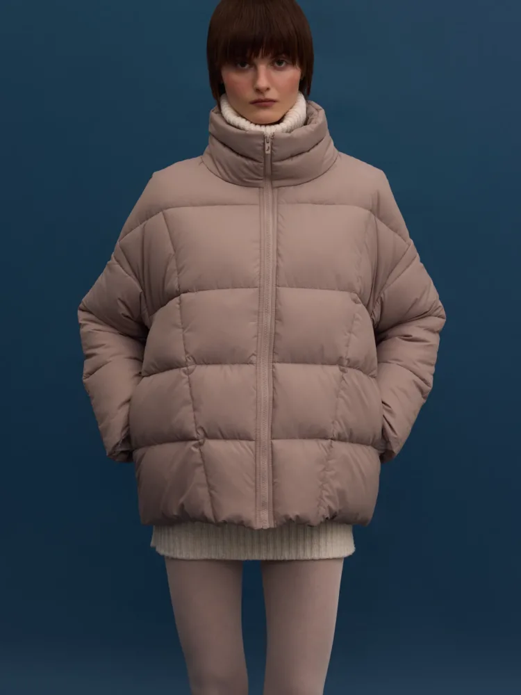 Куртка зимова Boucle мод. B025 з наповнювачем з біопуху кольору таш