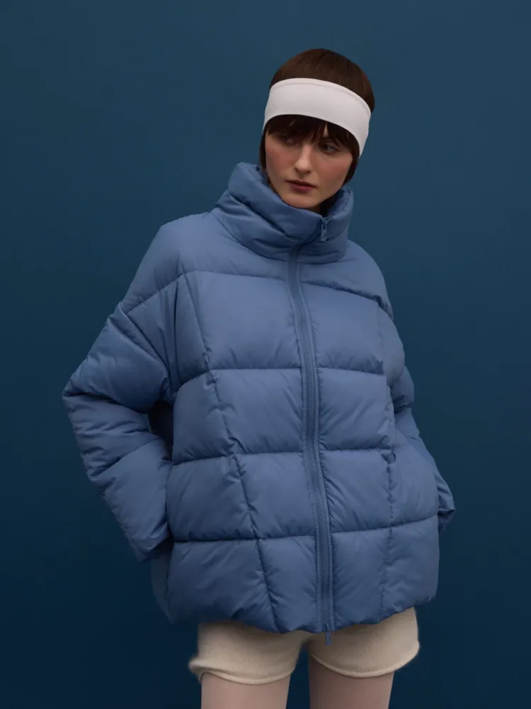 Куртка зимова Boucle мод. B025 з наповнювачем з біопуху блакитного кольору