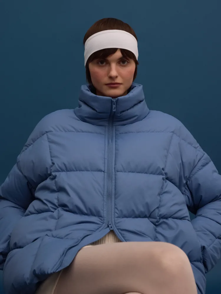 Куртка зимова Boucle мод. B025 з наповнювачем з біопуху блакитного кольору