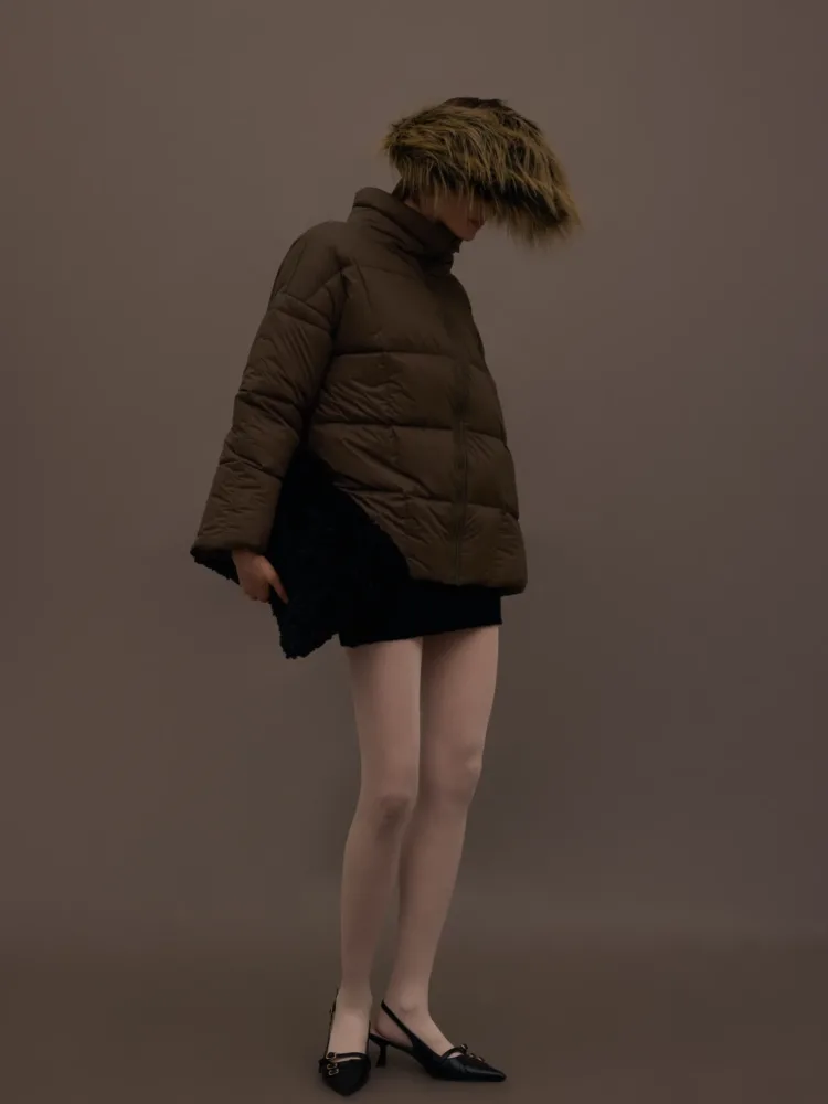 Куртка зимова Boucle мод. B025 з наповнювачем з біопуху кольору хакі