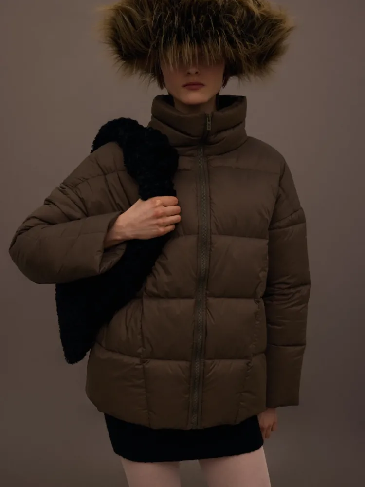 Куртка зимова Boucle мод. B025 з наповнювачем з біопуху кольору хакі