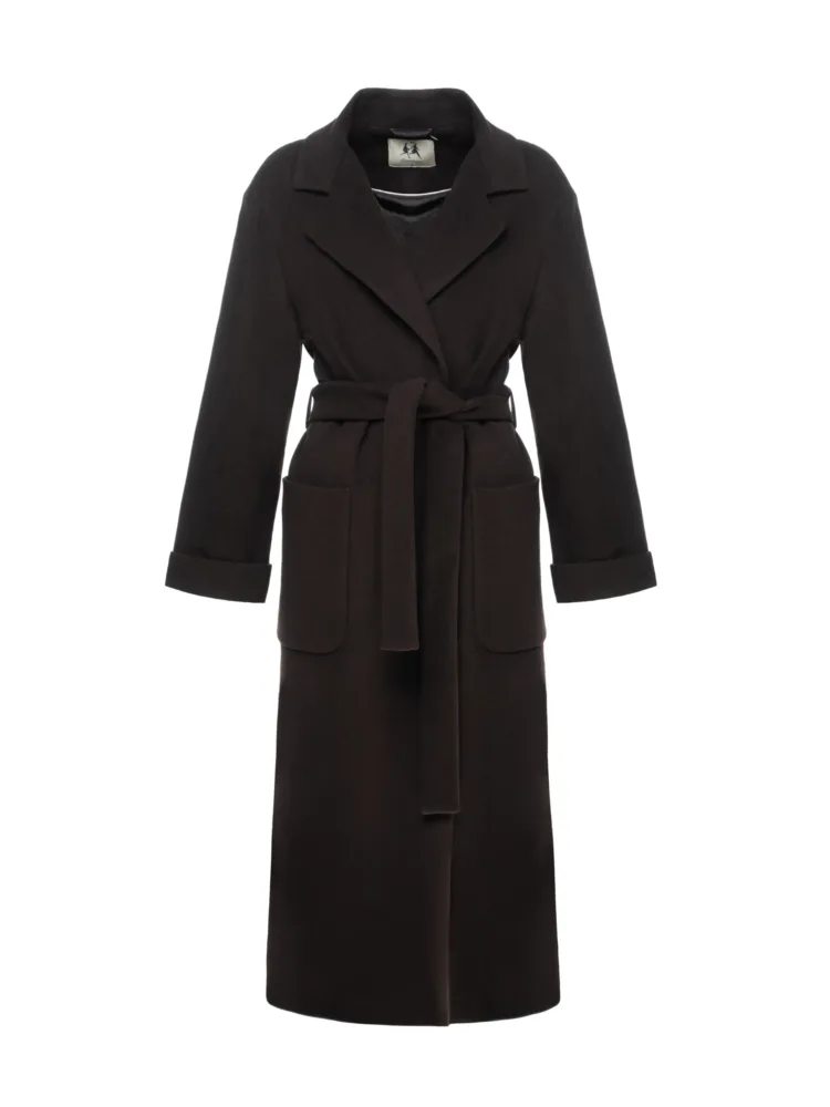 Пальто Грейс кольору темний шоколад