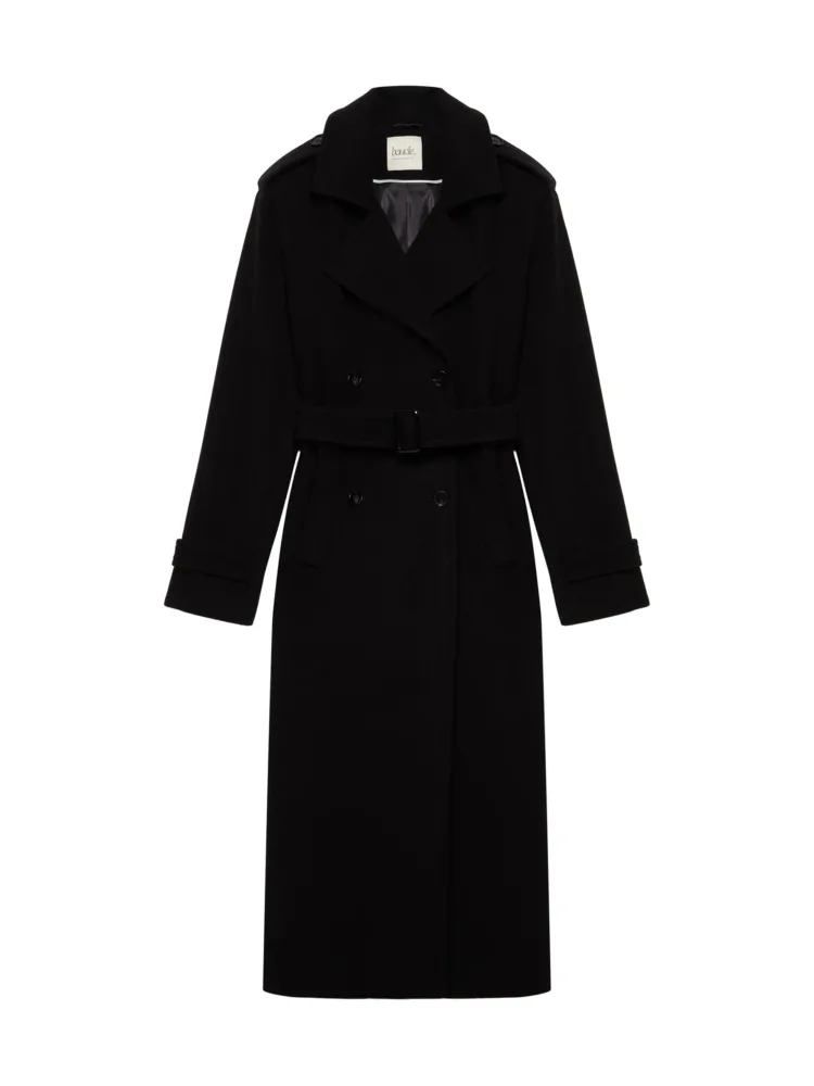 Пальто-тренч Boucle «Cadence» мод. В0911 чорного кольору