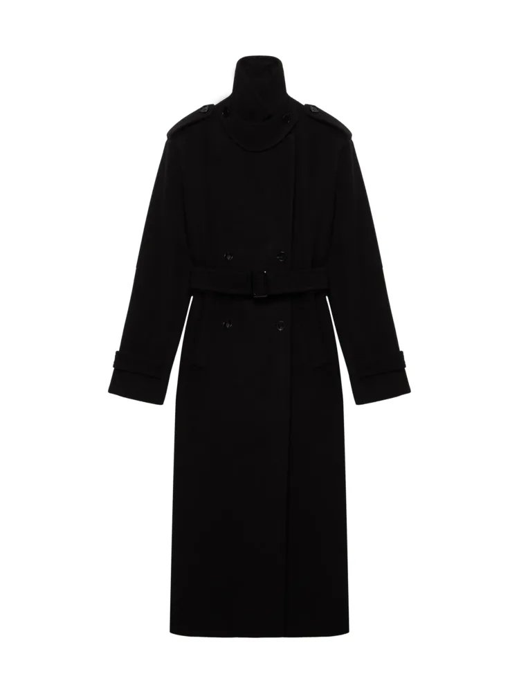 Пальто-тренч Boucle «Cadence» мод. В0911 чорного кольору