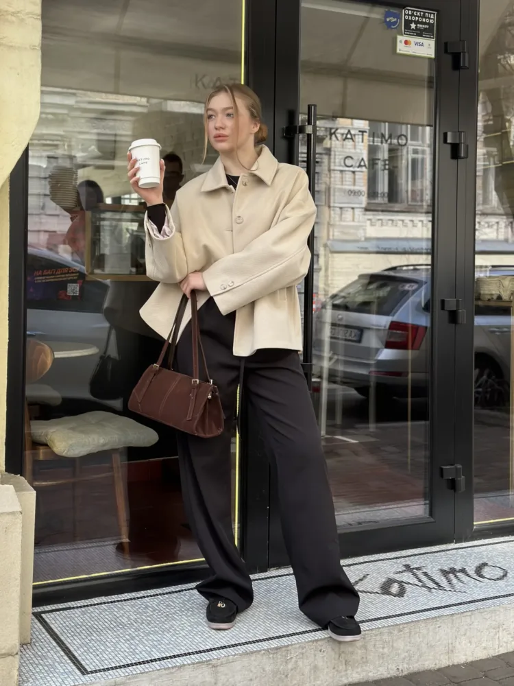 Куртка Season мод. 018 колекції 2025 з вовни кольору таш