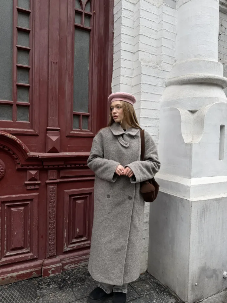 Пальто Season мод. 0210 кольору мокко з напіввовни з утеплювачем