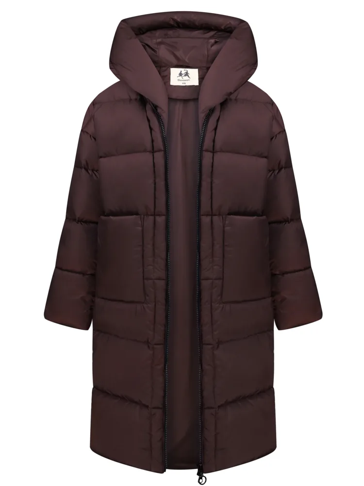 Пуховик Season мод. 0650 баклажанового кольору