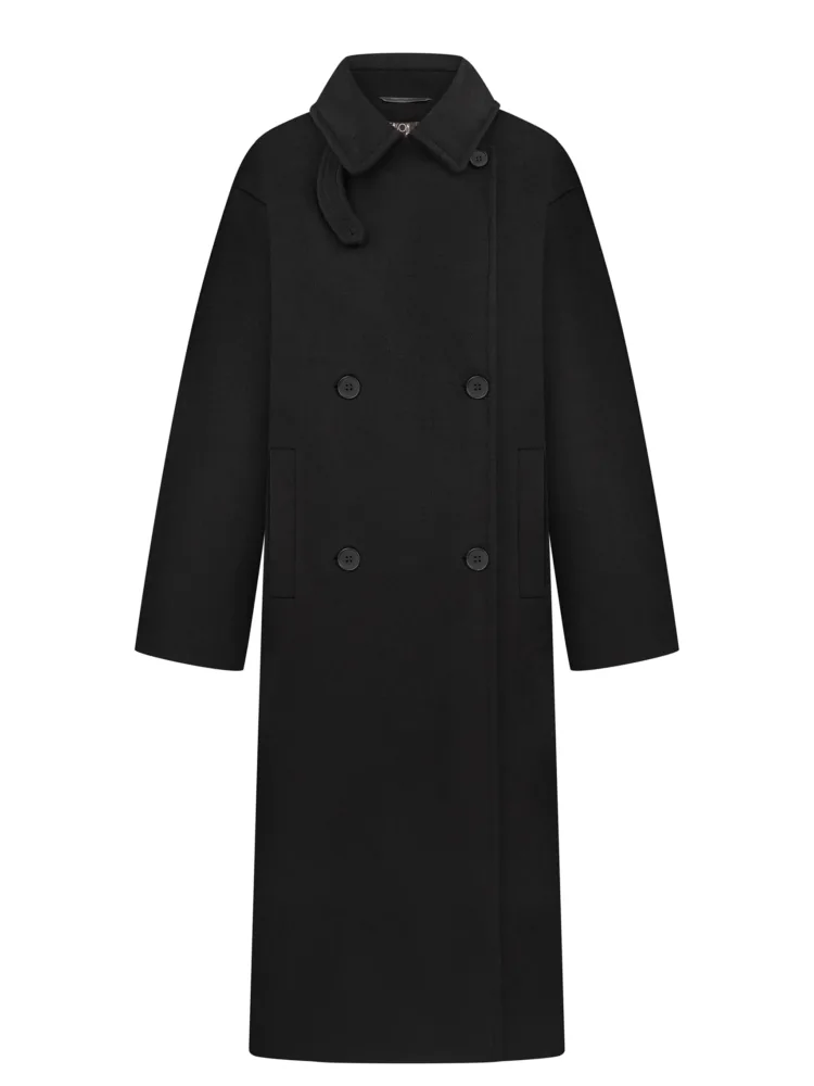 Пальто Season мод. 0211 з напіввовни чорного кольору