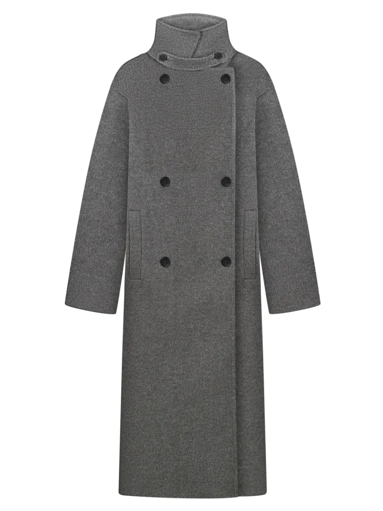 Пальто Season мод. 0211 з напіввовни сірого кольору