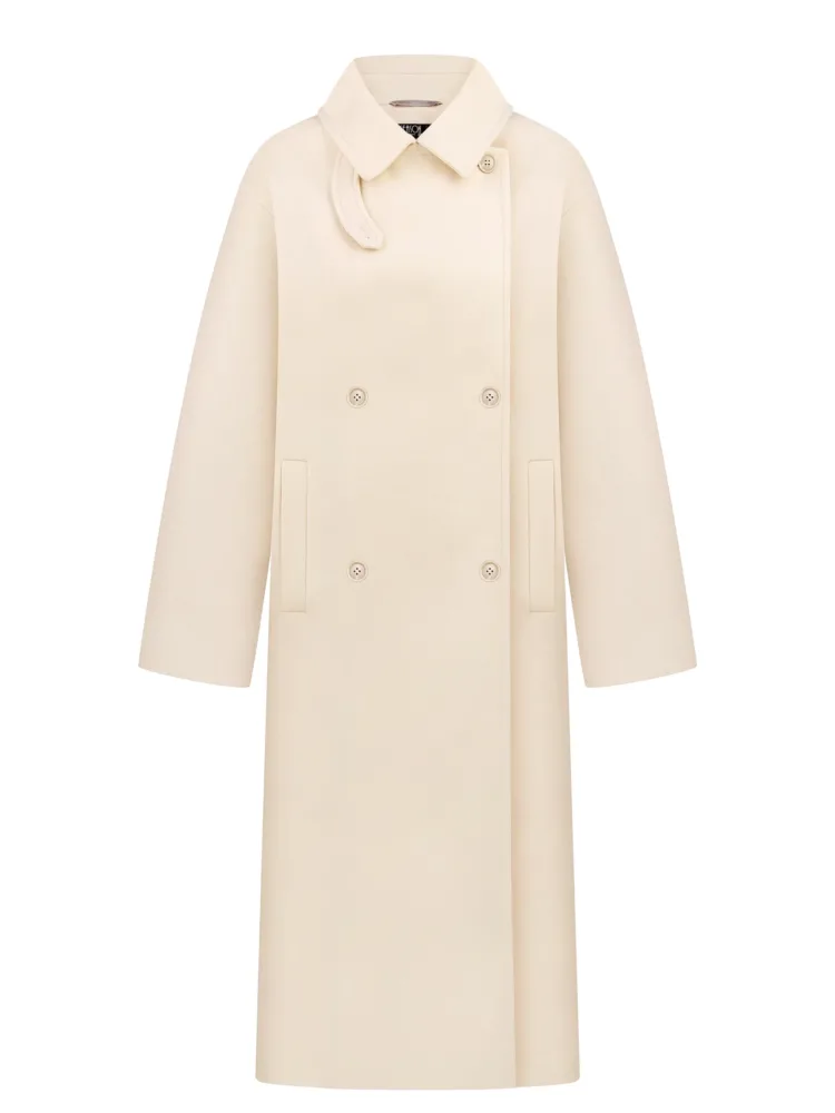 Пальто Season мод. 0211 з напіввовни молочного кольору