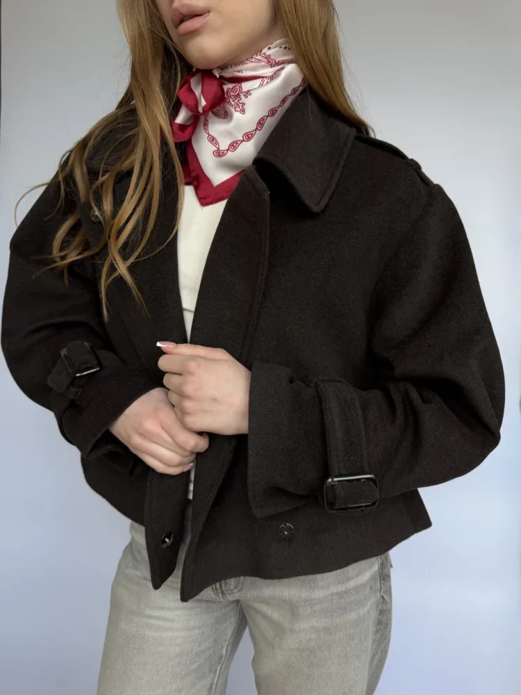 Куртка Boucle мод. Jackie коричневого кольору