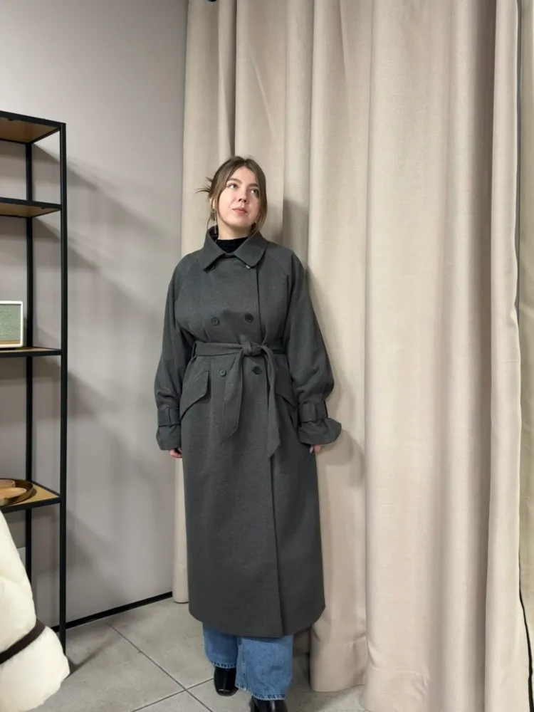 Пальто Boucle мод. B014 сірого кольору