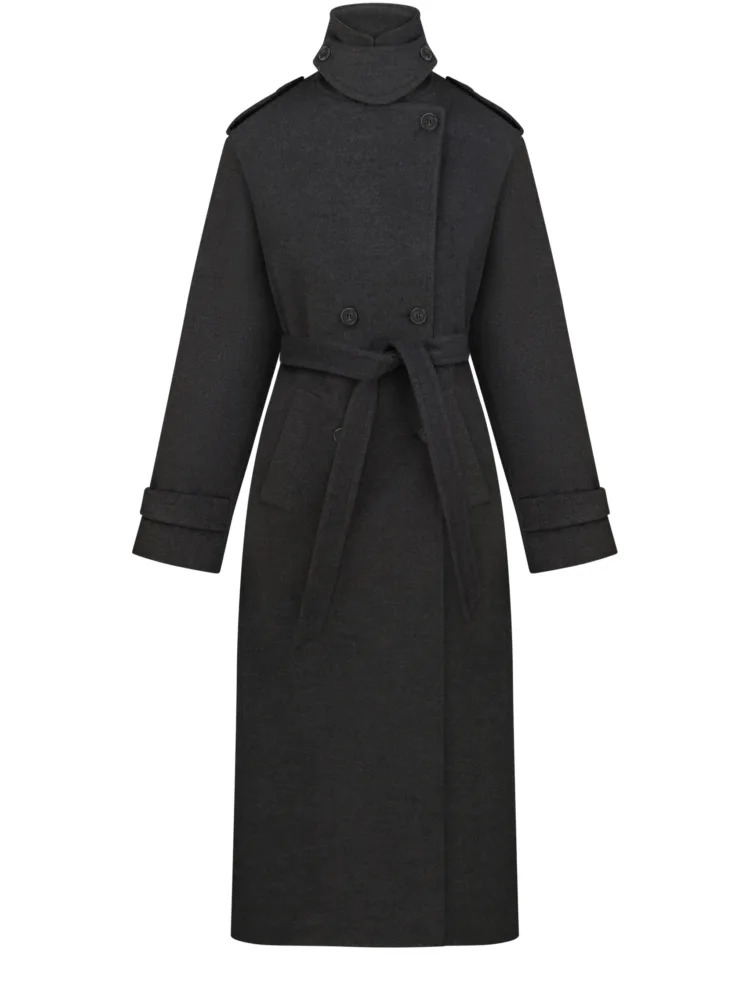 Пальто-тренч Boucle «Cadence» мод. В0911 сірого кольору