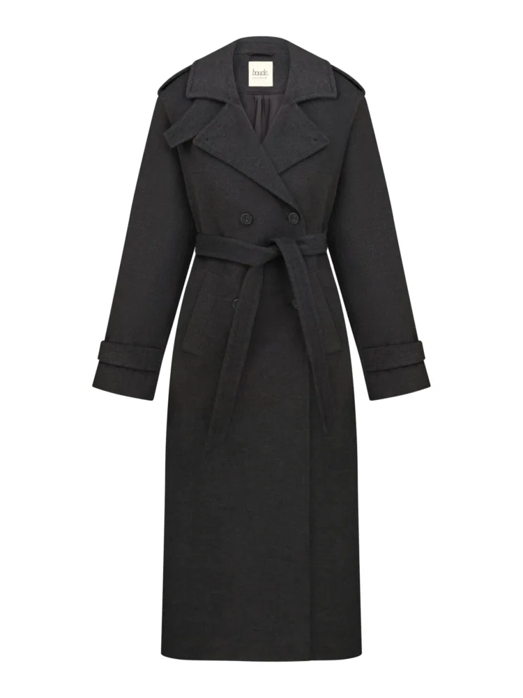 Пальто-тренч Boucle «Cadence» мод. В0911 сірого кольору